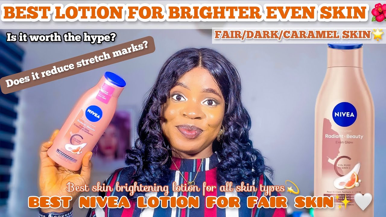 BEST BRIGHTENING BODY LOTION FOR EVEN GLOWING SKIN: Nivea Radiant & Beauty Even Glow Lotion Review