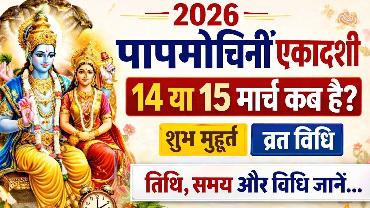 पापमोचनी एकादशी कब है 14 या 15 पारण का शुभ मुहूर्त #longvideo#bhakti 