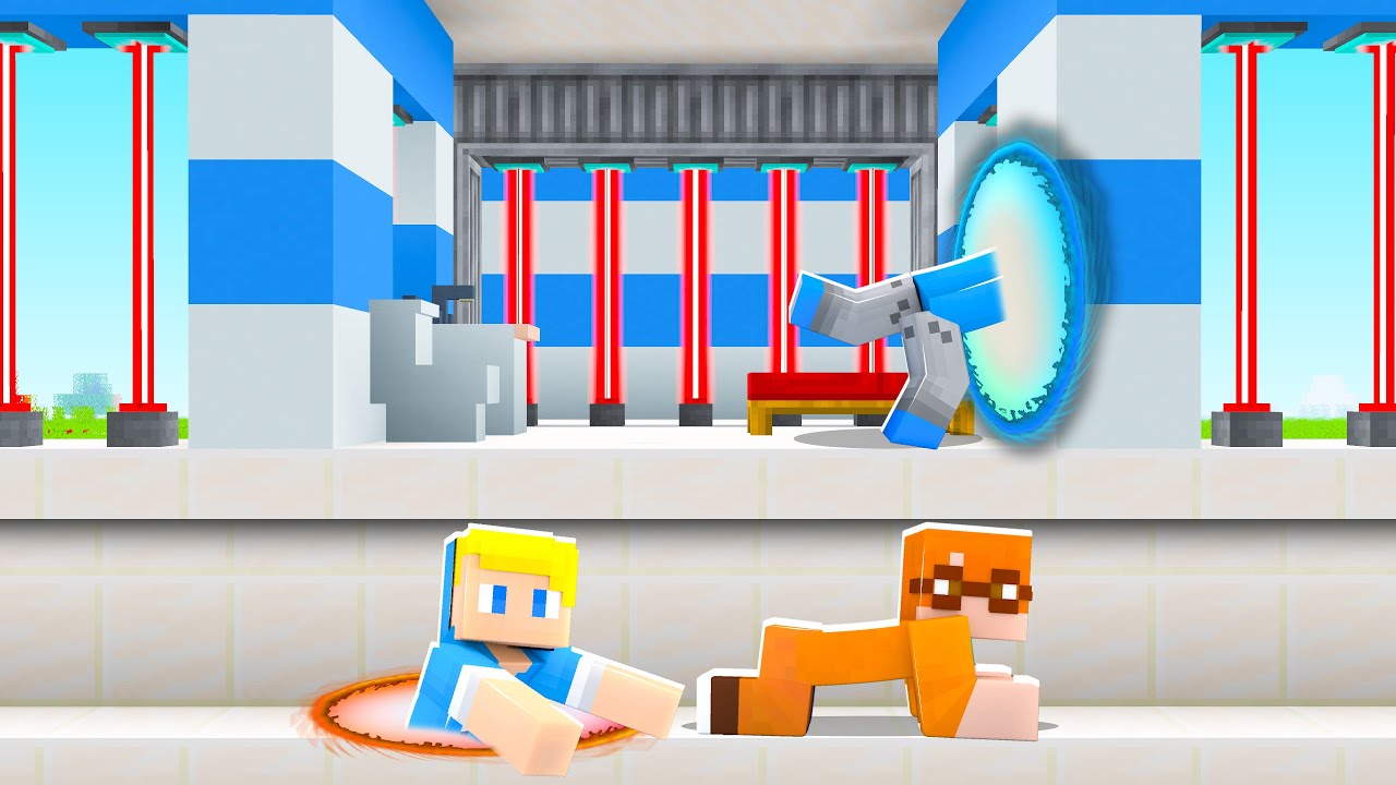 Minecraft EVASIONE: SCAPPIAMO dalla PRIGIONE PIÙ SICURA con i PORTALI!