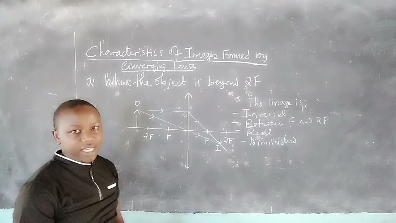 RAY DIAGRAMS AND THE CHARACTERISTICS OF IMAGES FORMED BY THIN LENSES.
