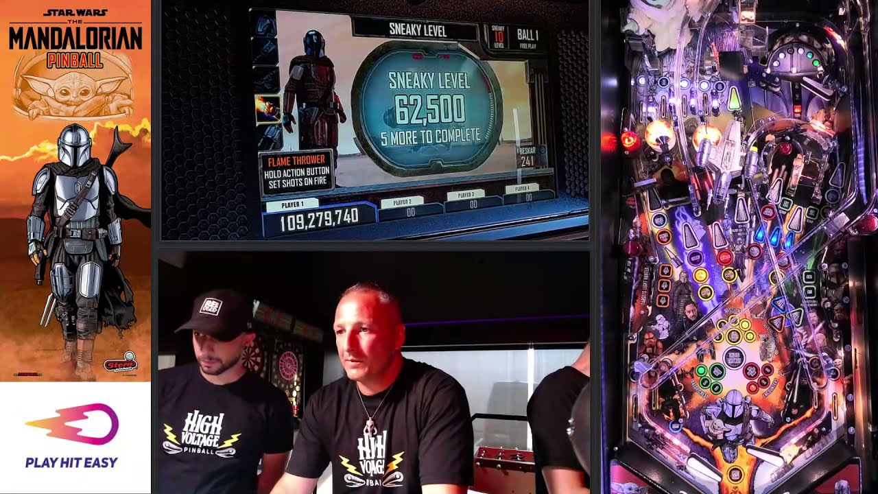 Stern Pinball Mandalorian PRO premier gameplay  by Skillshot et High Voltage Pinball#playhiteasy