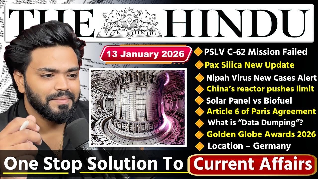 13 January 2026 | The Hindu Newspaper Analysis Today | Editorial Analysis  | Current Affairs Today