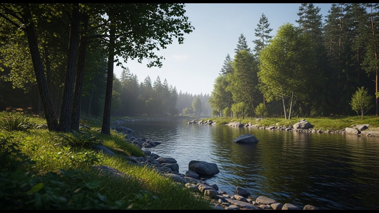 Flowing River Water 🌊 Gentle Stream Sound for Sleep, Focus, and Relaxation #928