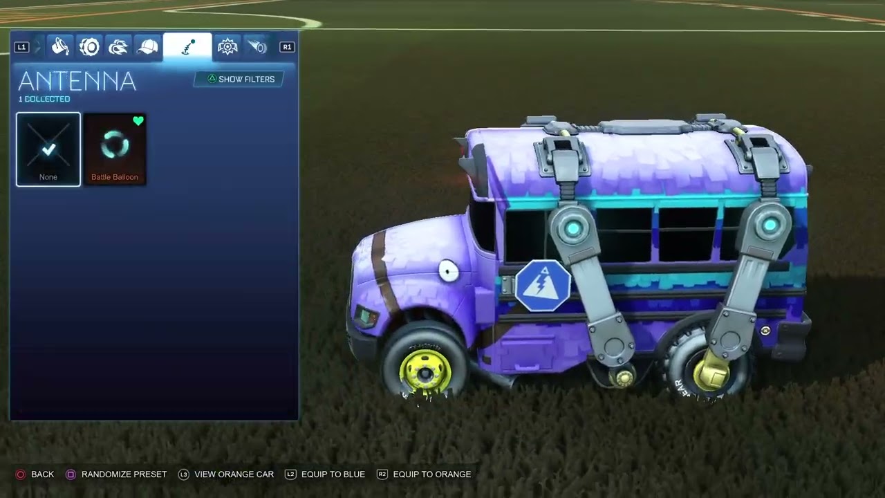 Getting the battle bus decals In rocket league