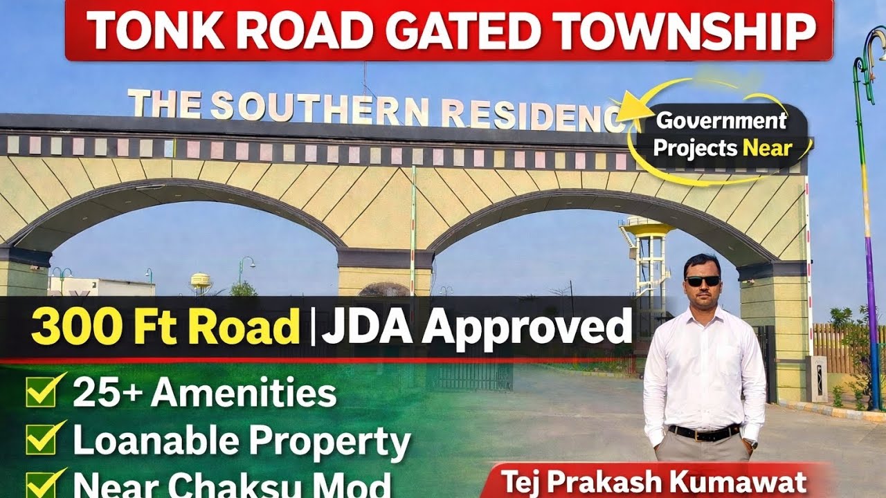 “Jaipur Tonk Road पर JDA Approved Gated Township | 300 Ft Road | Best Property Investment”