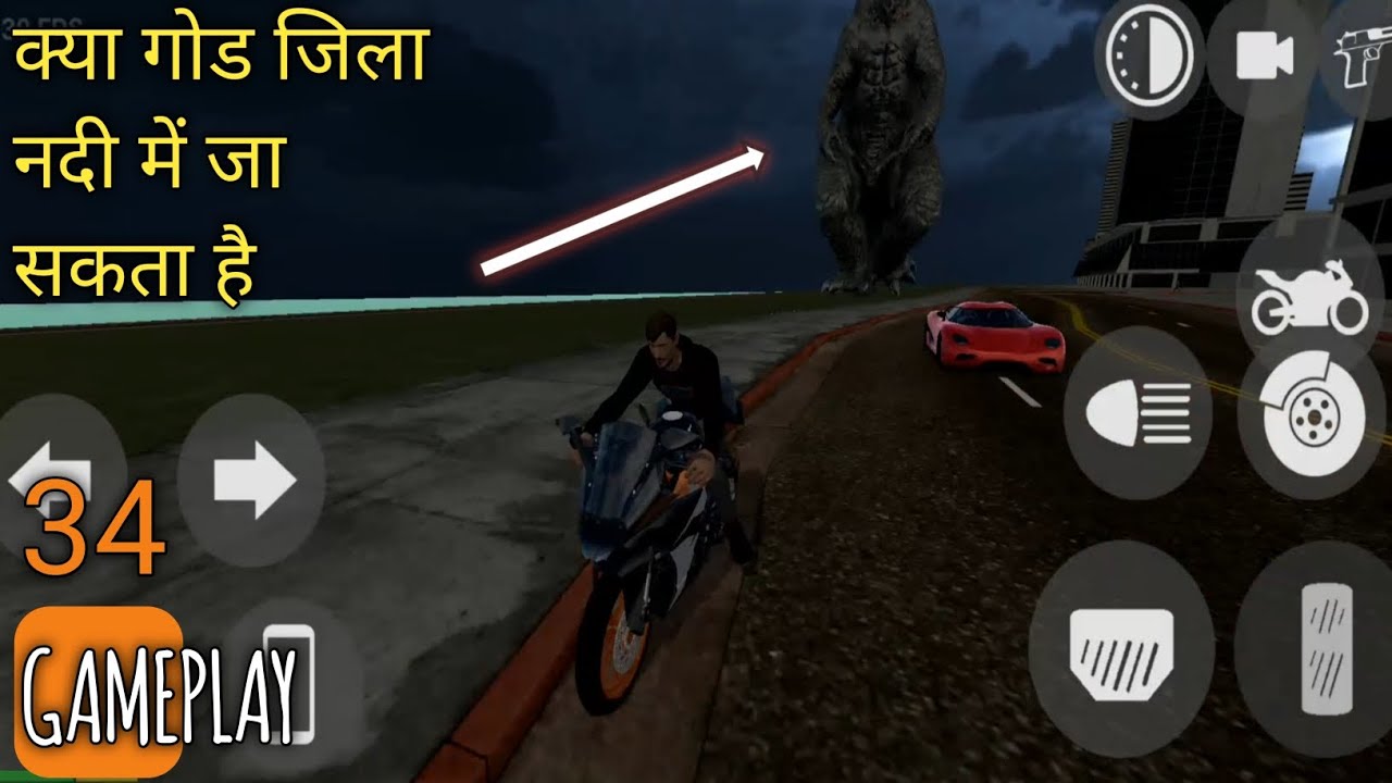 KYA GODZILLA NADHI ME JAEGA//INDIAN BIKE DRIVING 3D GAME PLAY 34