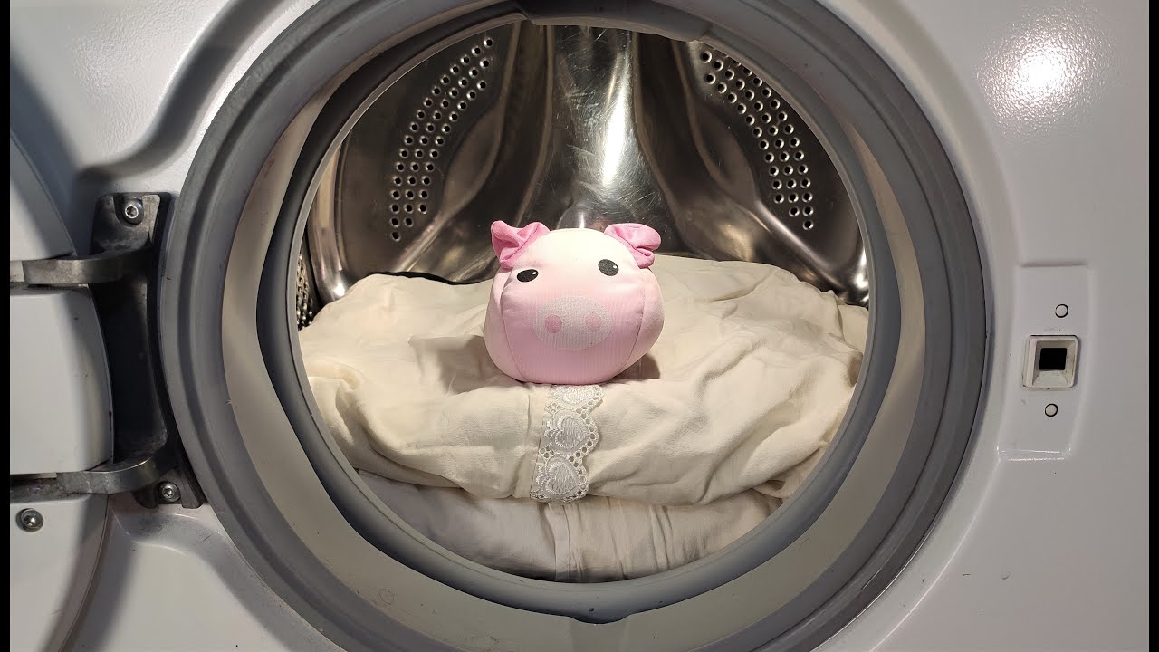 Experiment - Boil of White Towels - in a Washing Machine - Full laundry
