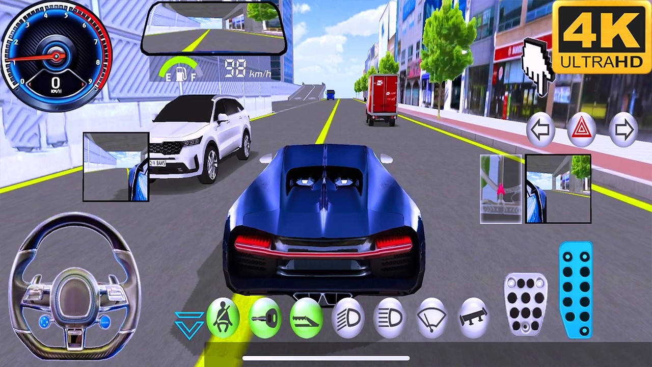 New Racing A Blue Bugatti On City Streets - 3D Driving Class Android Gameplay