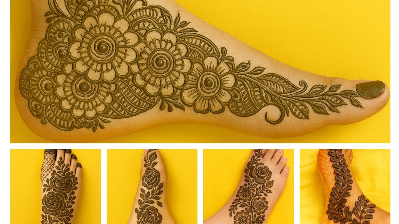 Pawo ka mehdi #foot mehndi design #feet mehndi design #leg mehndi #easy henna feet #new mehndi 