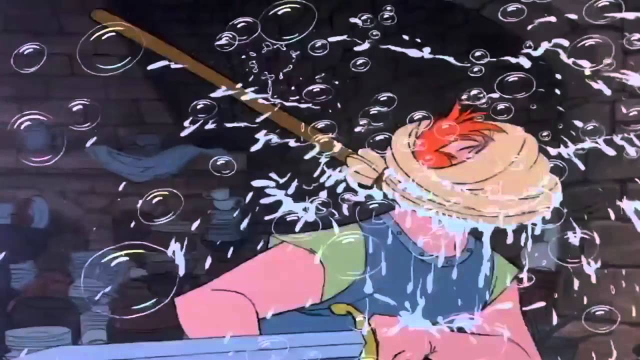 The Sword in The Stone  Ector Punishes Wart HD