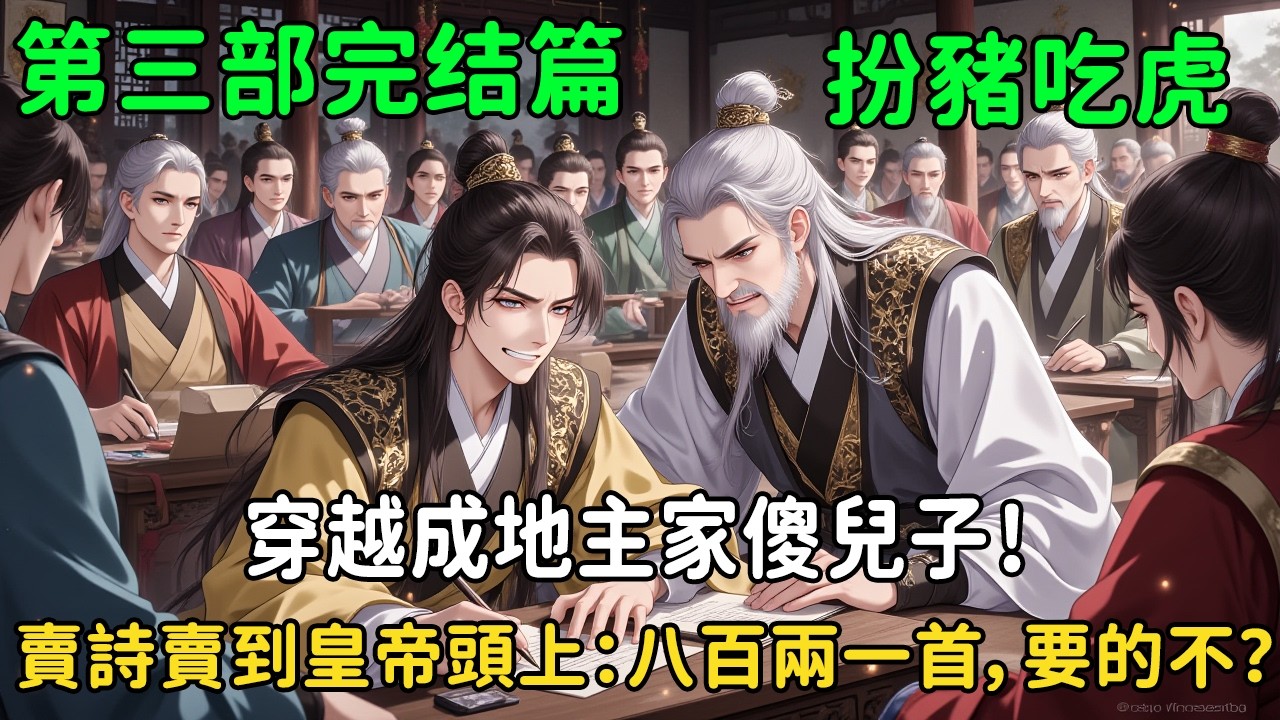 《穿越成地主家傻兒子！賣詩賣到皇帝頭上：八百兩一首，要的不？》本想靠幾畝薄田收租過悠閒日子，誰知遇上微服私訪的皇帝，還把他當肥羊宰！#小说 #小说推文 #小说解说 #穿越 #動漫 #重生 #古代求生