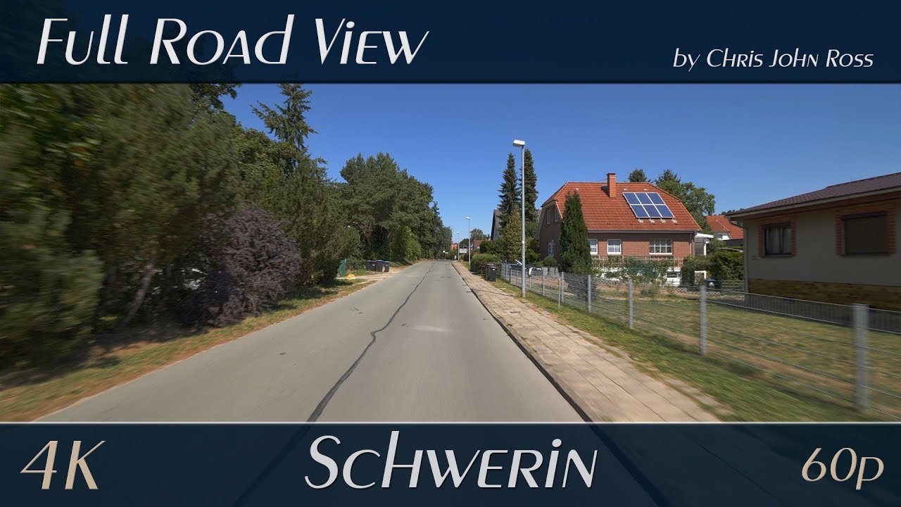 Schwerin, Germany: Mue&szlig; - Consrader Weg - 4K (UHD/2160p/60p) - Autofahrt - Car Ride Video