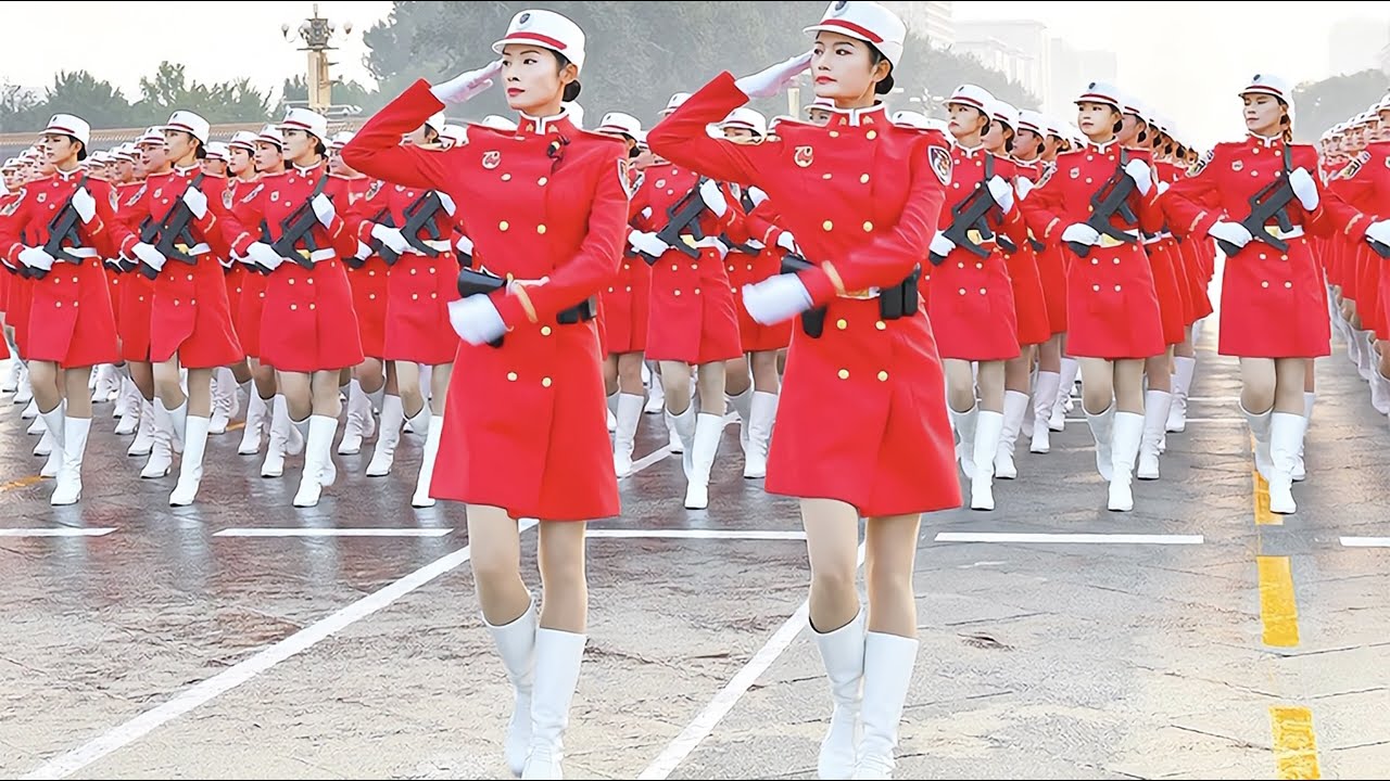 4K-Rare 2019 National Day military parade female militia formation training/罕見的2019國慶閱兵女民兵方隊訓練和閱兵彩排