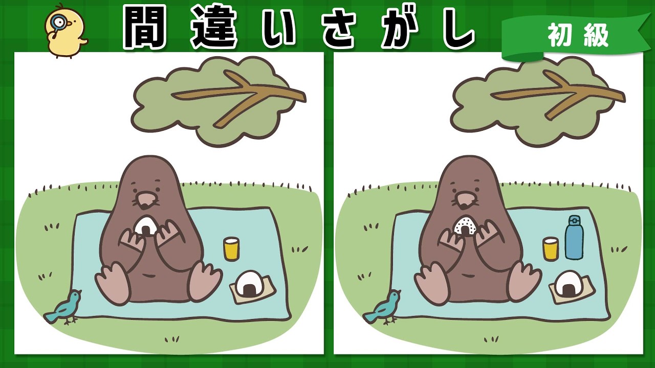 【間違い探し】３つの間違いをさがす脳トレ！60代からの認知症予防レク【初級編】