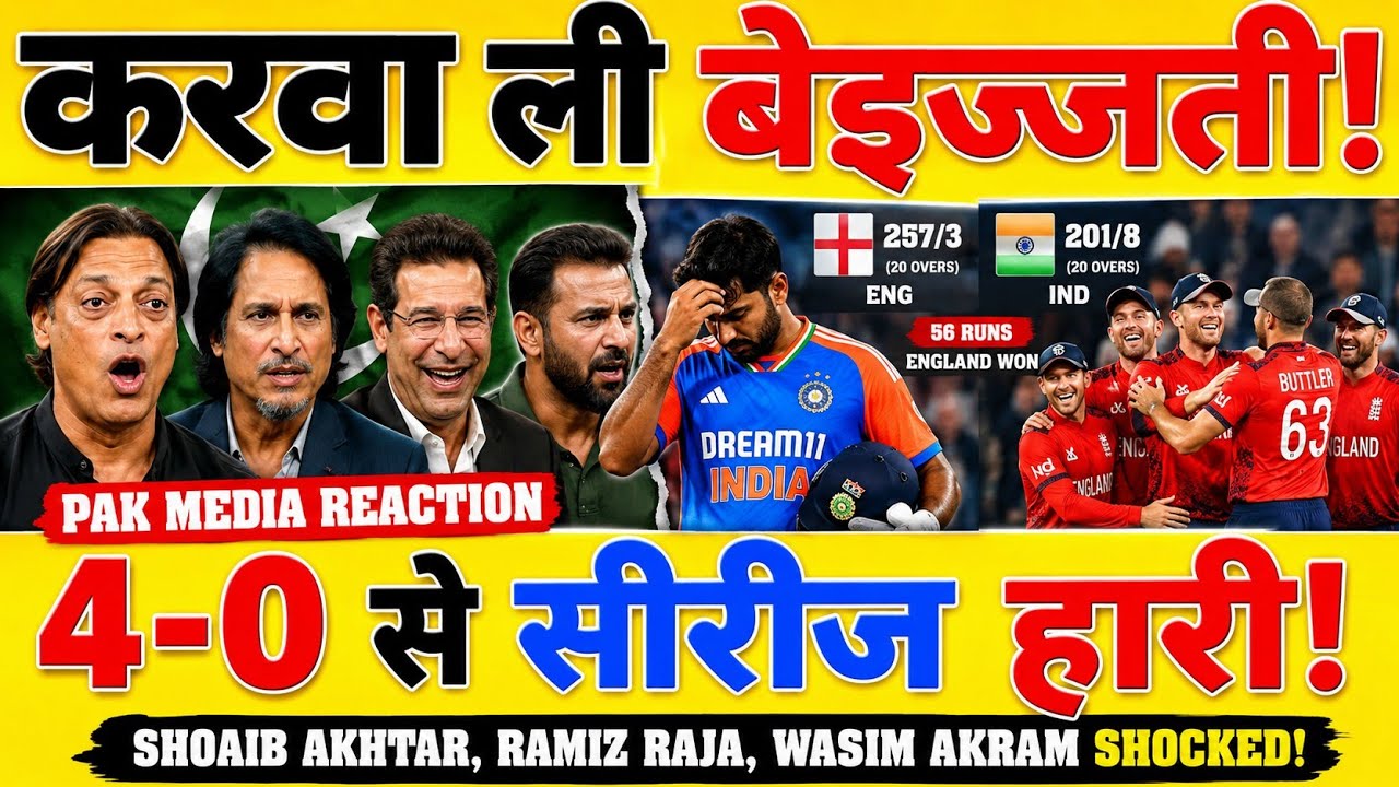 PAK Media Shocked After India Lost 4-0 Series😱 | England vs India | Shoaib Akhtar Reaction #indvseng