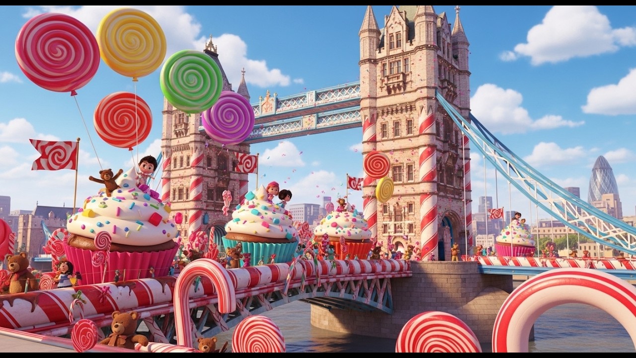 London Bridge Turned Into Candy Canes  Sweet Adventure Song for Kids |Nursery Rhymes & Toddler Songs