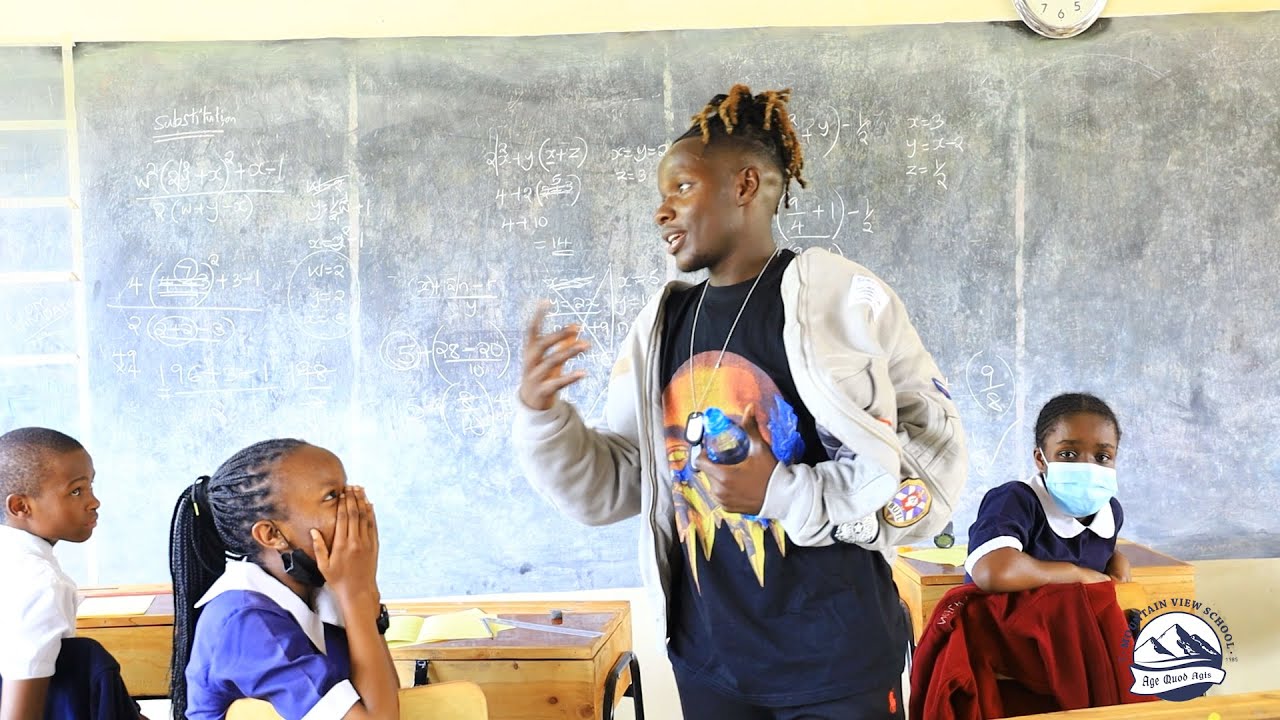 Tiktoker Flirty Carlos surprises our students and motivates them with kind words just before KCPE
