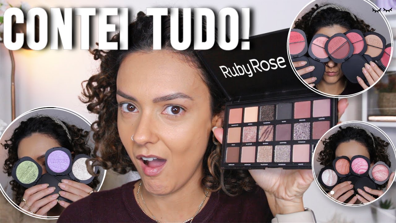 Obsidian Ruby Rose - maquiagem usando os produtos da coleção Obsidian