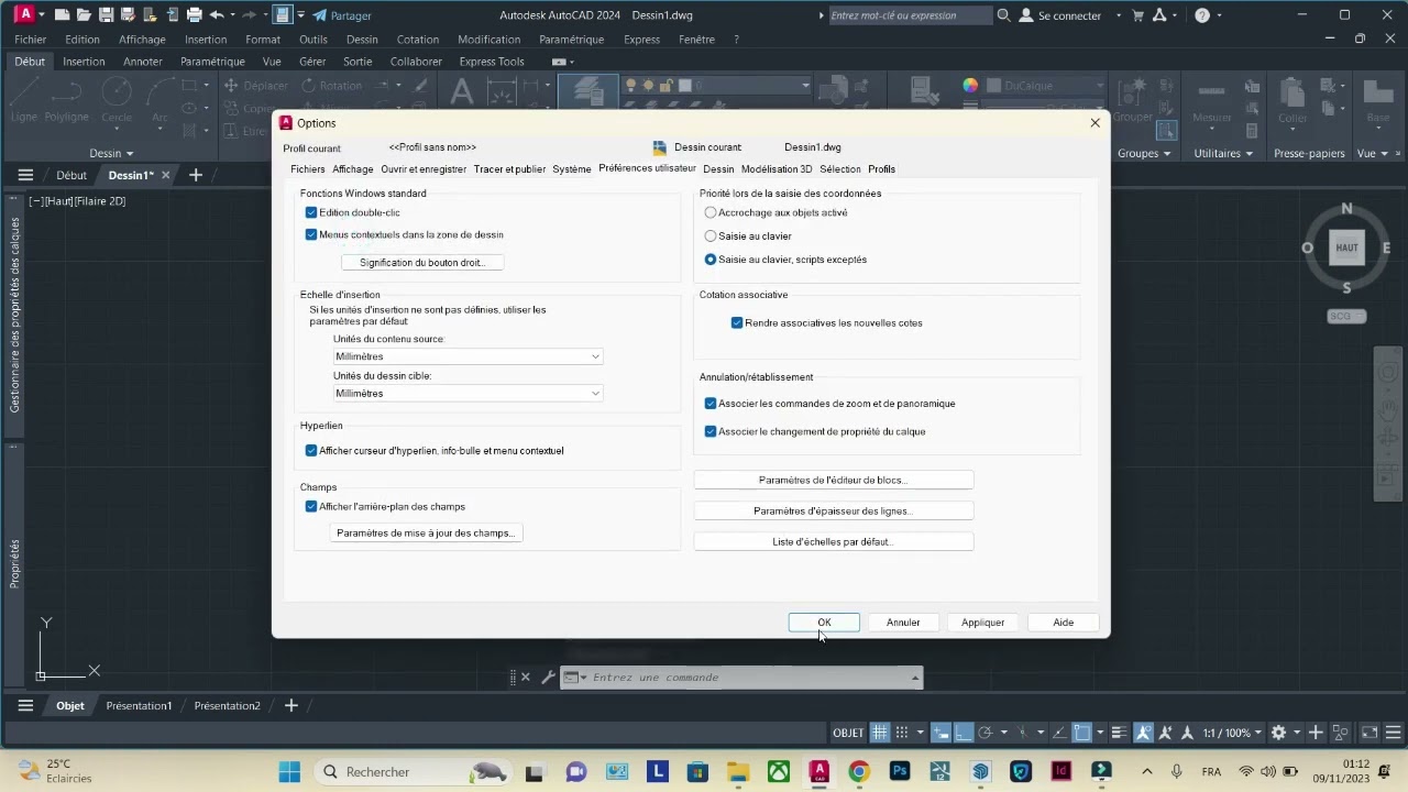 La séléction dans Autocad