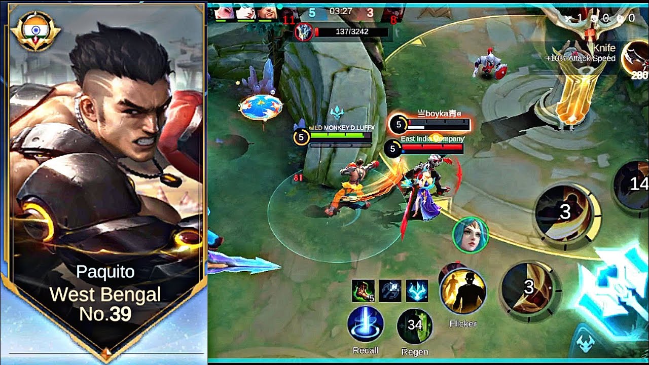 EXP LANE PAQUITO VS ARGUS||PAQUITO GAMEPLAY||