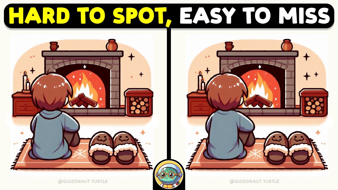 🐢🧩 Find 3 Differences | Puzzle Power Hour 🧩🐢 | Quizonaut Turtle