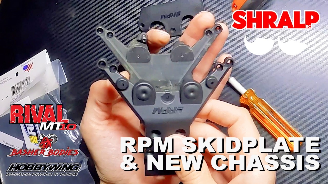 Rival MT10 RPM Skidplate & New Chassis Install, M2C Carbon Fibre Motor Plate Review, Bench Talk