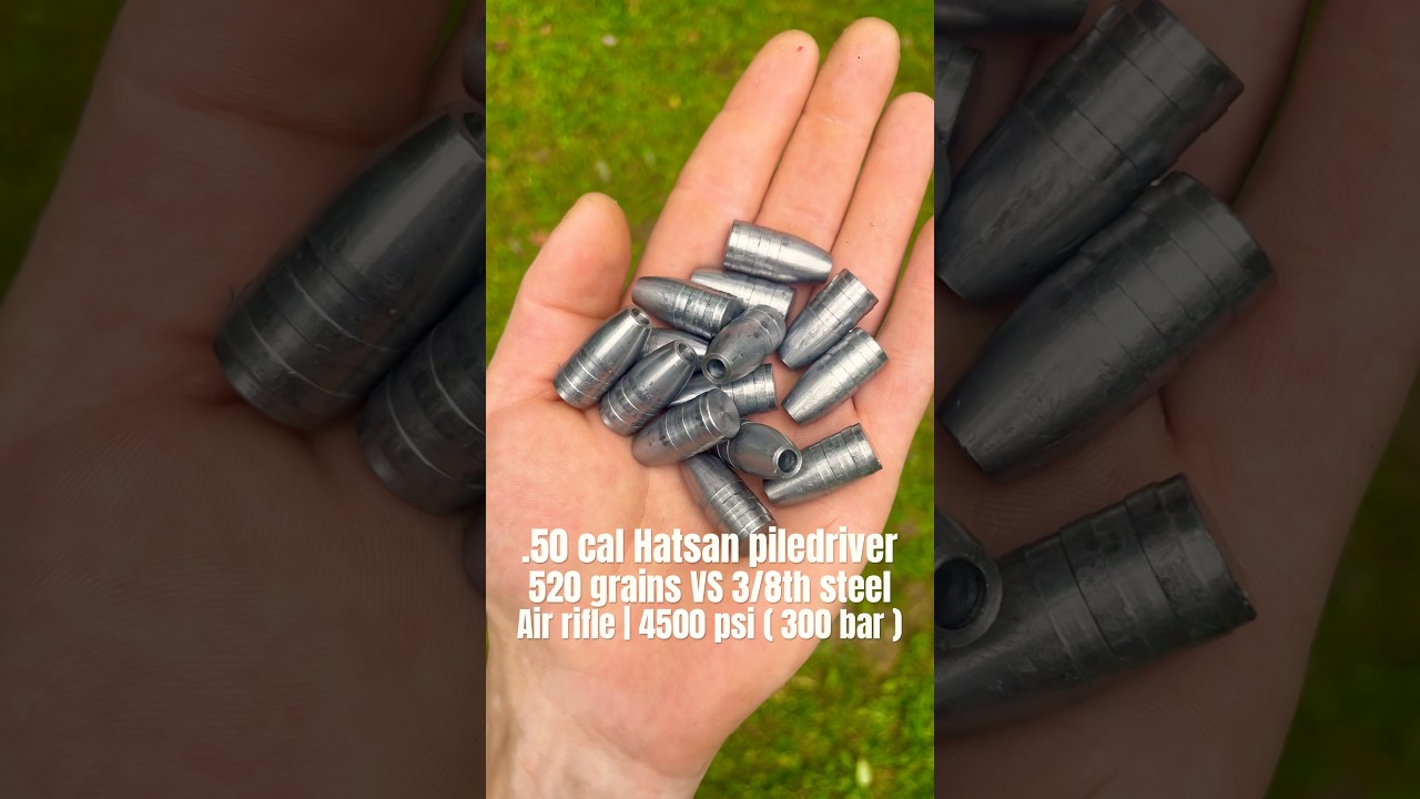 Hatsan piledriver .50 cal air rifle VS 3/8th steel