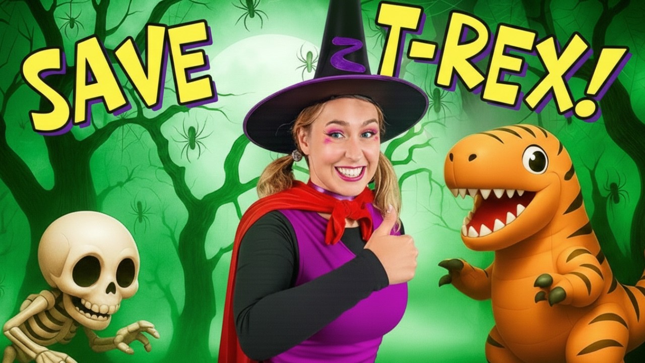 Lola’s Spooky Forest Adventure! 👻🌲 Save T-Rex & Dance Battle! 🦖