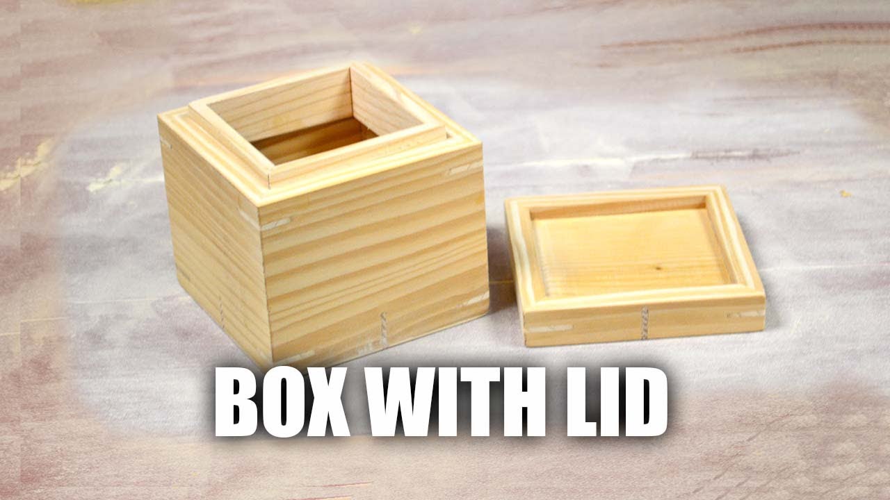 Super simple wooden box with a lid made of scrap wood
