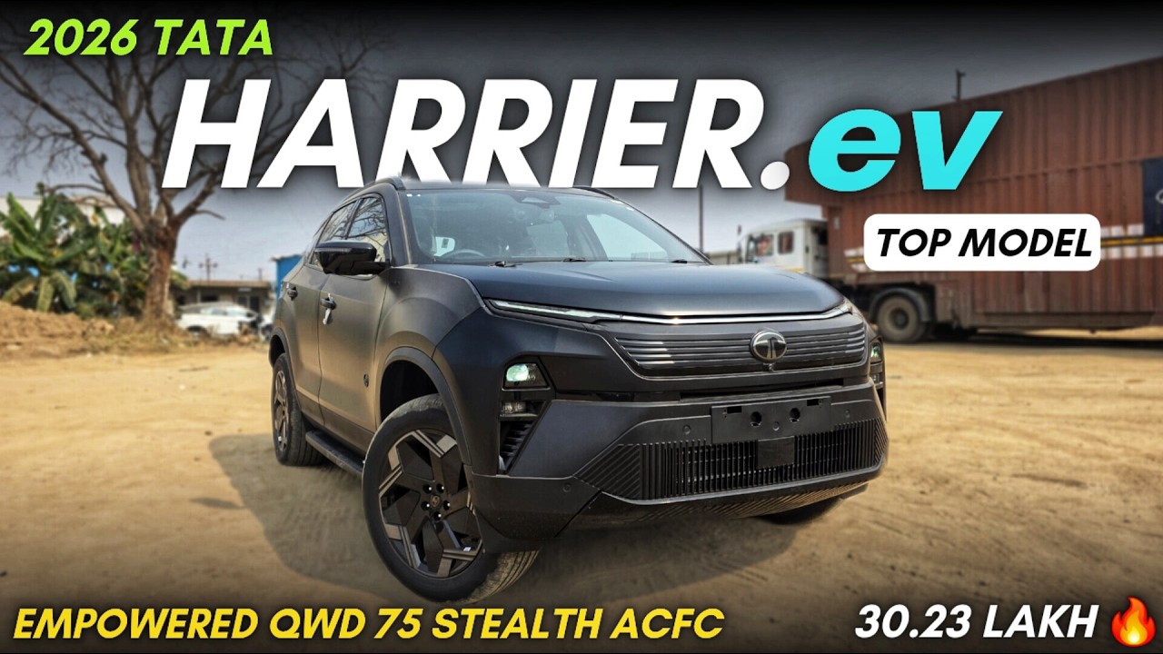 2026 Tata Harrier.ev Empowered QWD 75 Stealth ACFC | Top Model | 622Km Range | Detailed Walk-Around