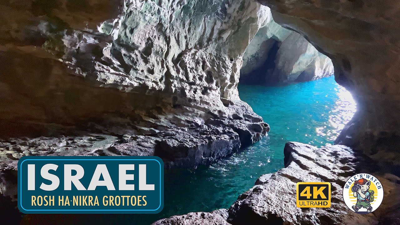 Rosh HaNikra Border Tour 🇮🇱 |  White Cliffs & Blue Grottoes #israel #travel #lebanonborder