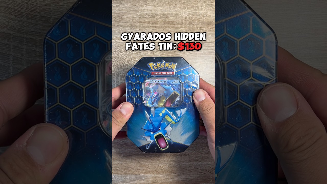 Pulling $5,000 WORTH of Pokemon Cards! (Day 66) Gyarados Hidden Fates Tin Pack Opening #shorts