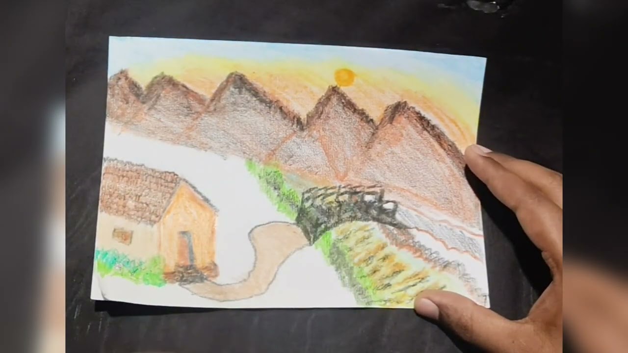 Crayons nature drawing