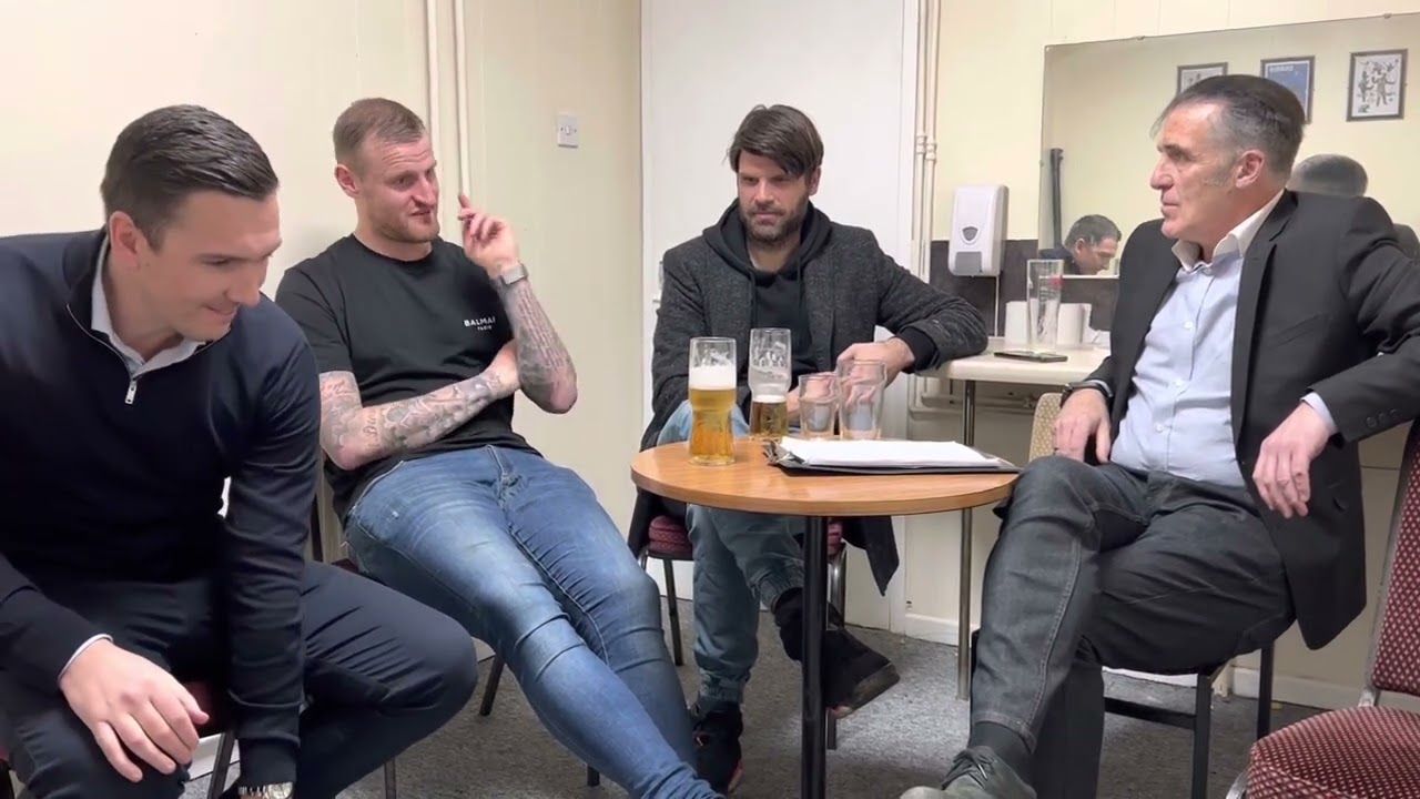 Stu Downing, Wheats and Dimi friday night behind scenes at Bernie’s about.