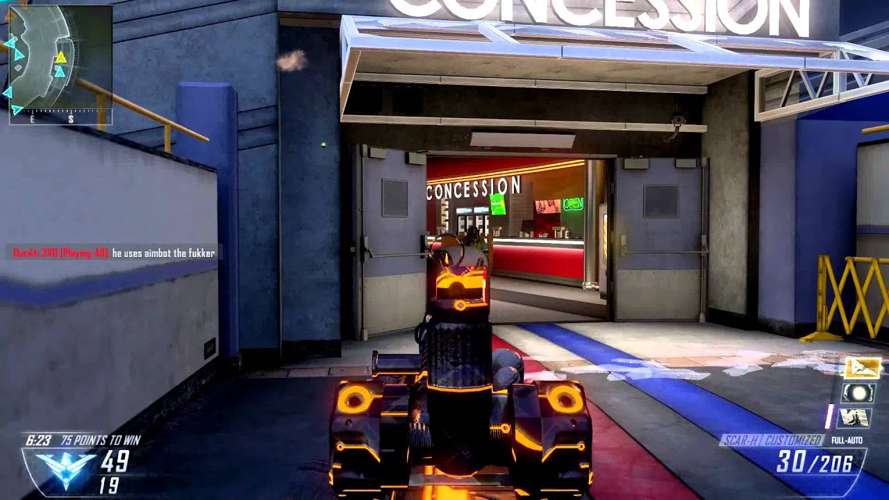 CoD BO2 PC: SCAR-H Nuclear on the Uprising DLC Map Encore - Team Deathmatch