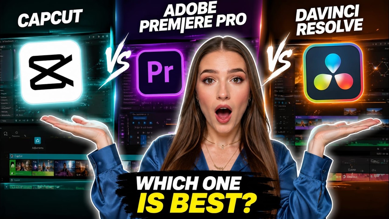 CapCut vs Adobe Premiere Pro vs DaVinci Resolve