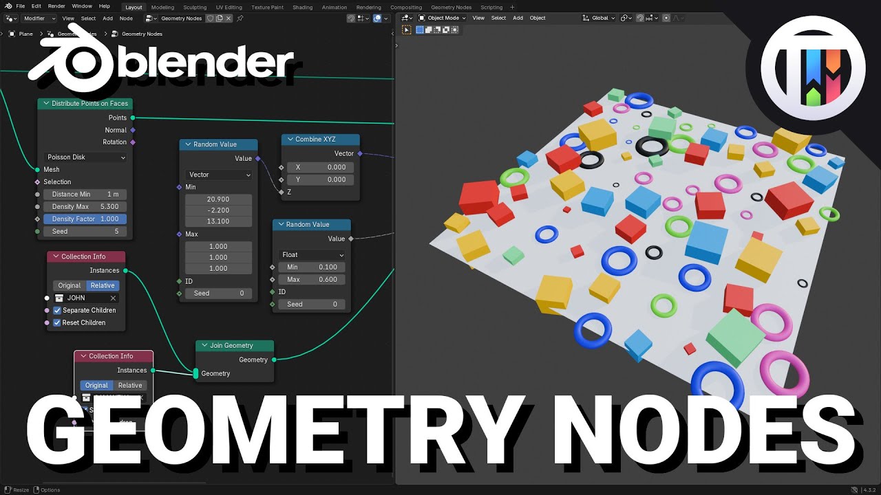 How to Randomly Scatter Objects with Geometry Nodes in Blender