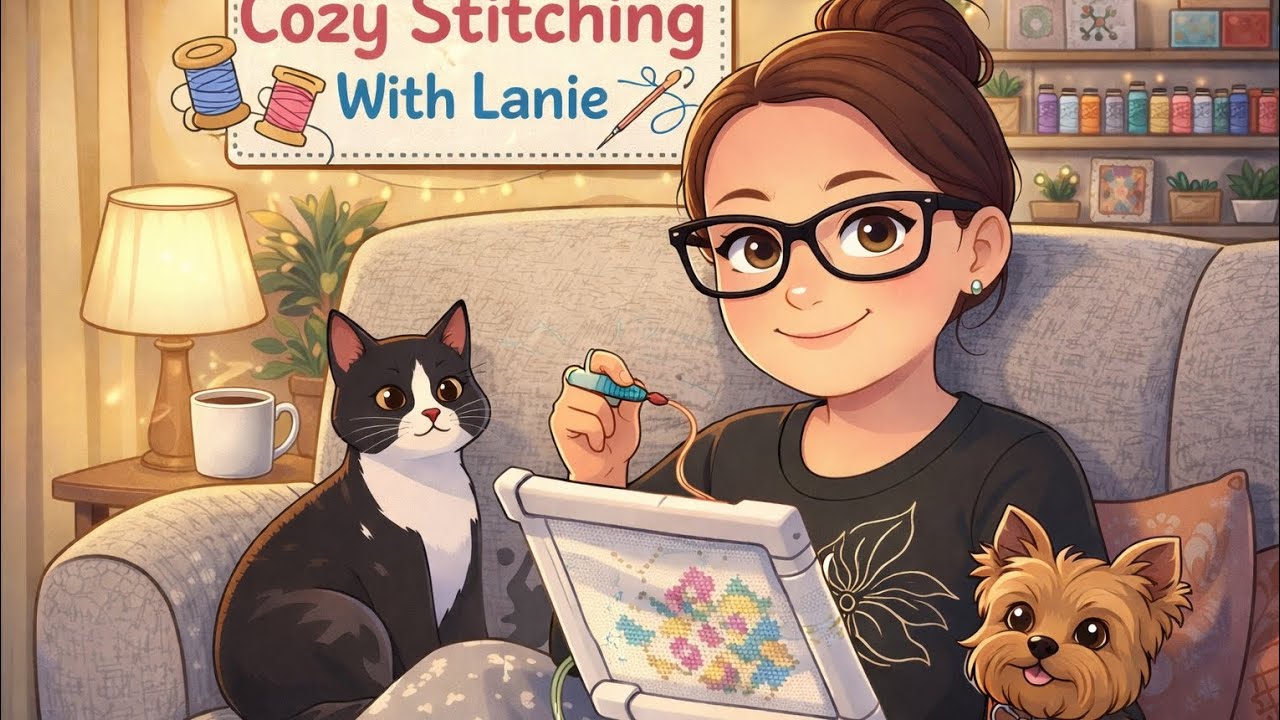 Stitch With Me | Fantasy Garden Cottage | Cozy Cross Stitch Session 