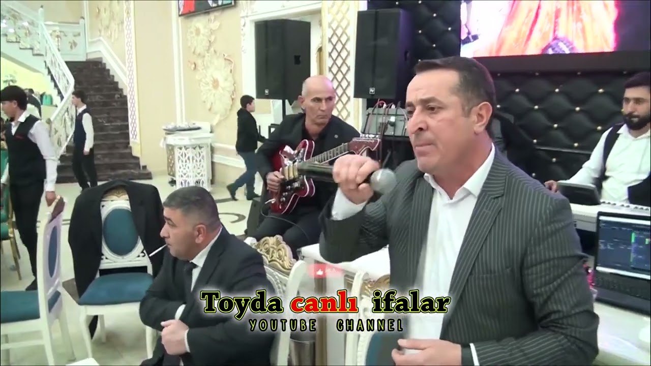 yeni popuri toy mahnilari oxuyan Tapdıq Agcabedili gitara Asif Agcabedili qarmon Elvin