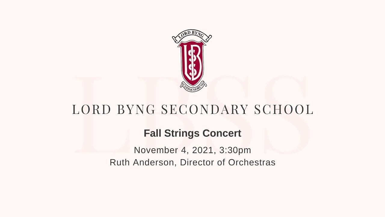Lord Byng Strings Fall Concert