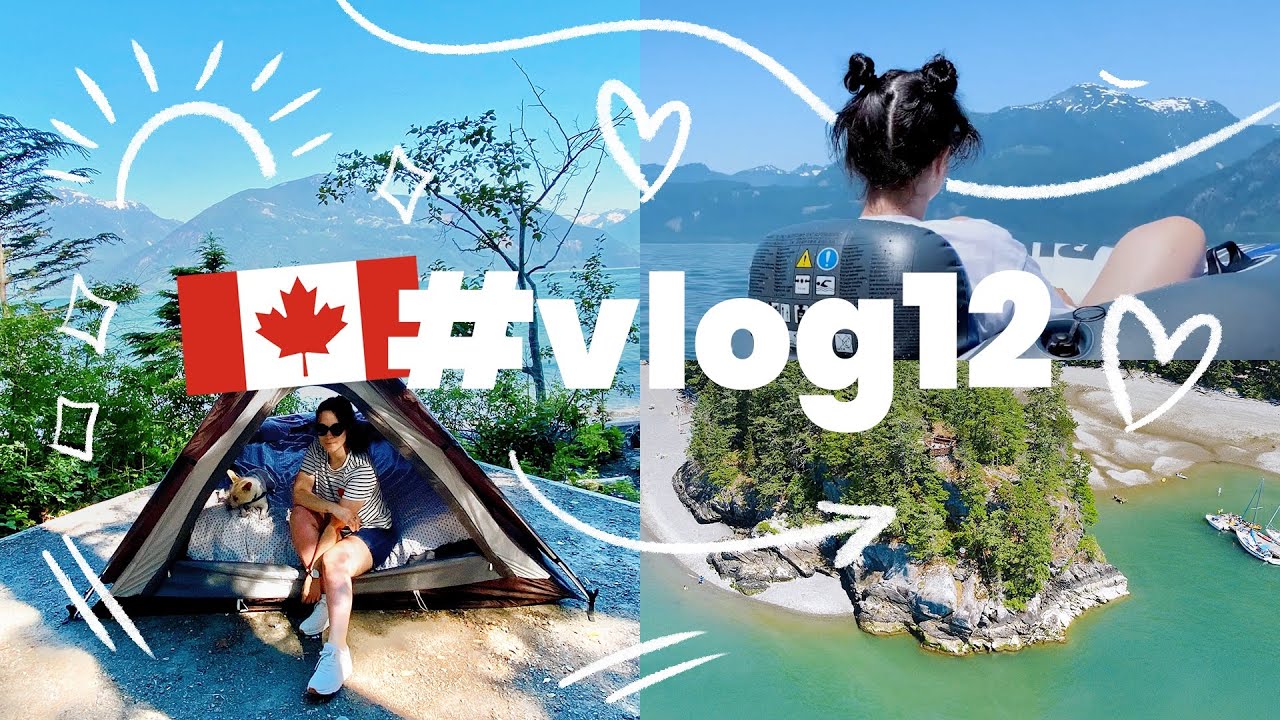 Verão no CANADÁ! Camping na praia, paisagens LINDAS e muito CALOR ☀️📍Porteau Cove 🇨🇦  #PaulaTodoDia