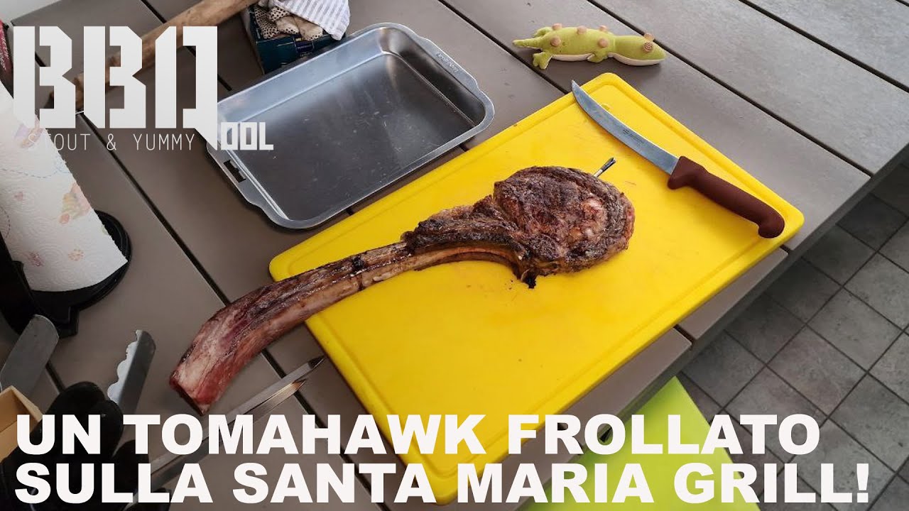 E dopo la fiorentina, una costata alla griglia sulla santa maria grill? Sì! Un tomahawk!