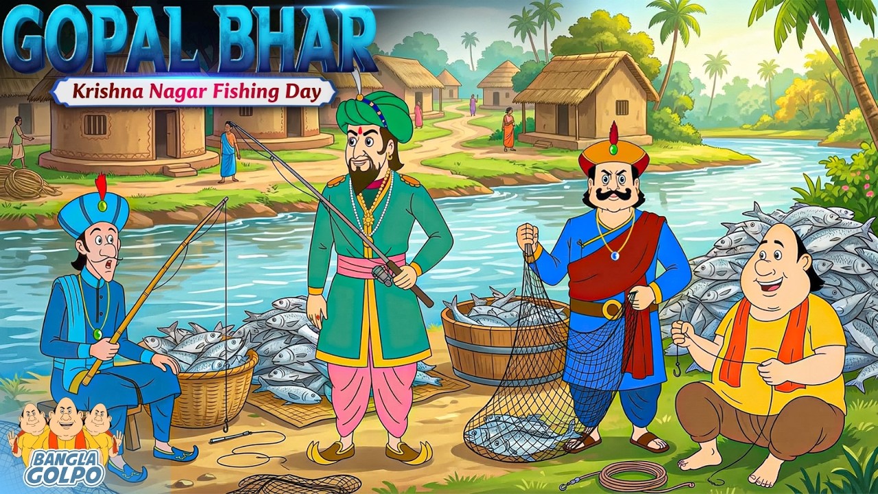 কৃষ্ণনগরে Fishing Day! 🎣 Mantri’s Secret Plan Against the King | Bangla Golpo Gopal Bhar