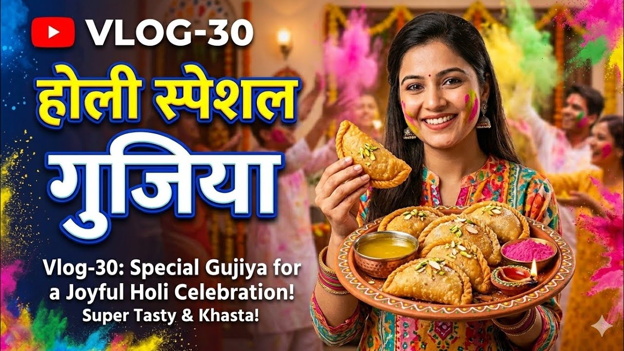 Holi per gunjiya  banaya