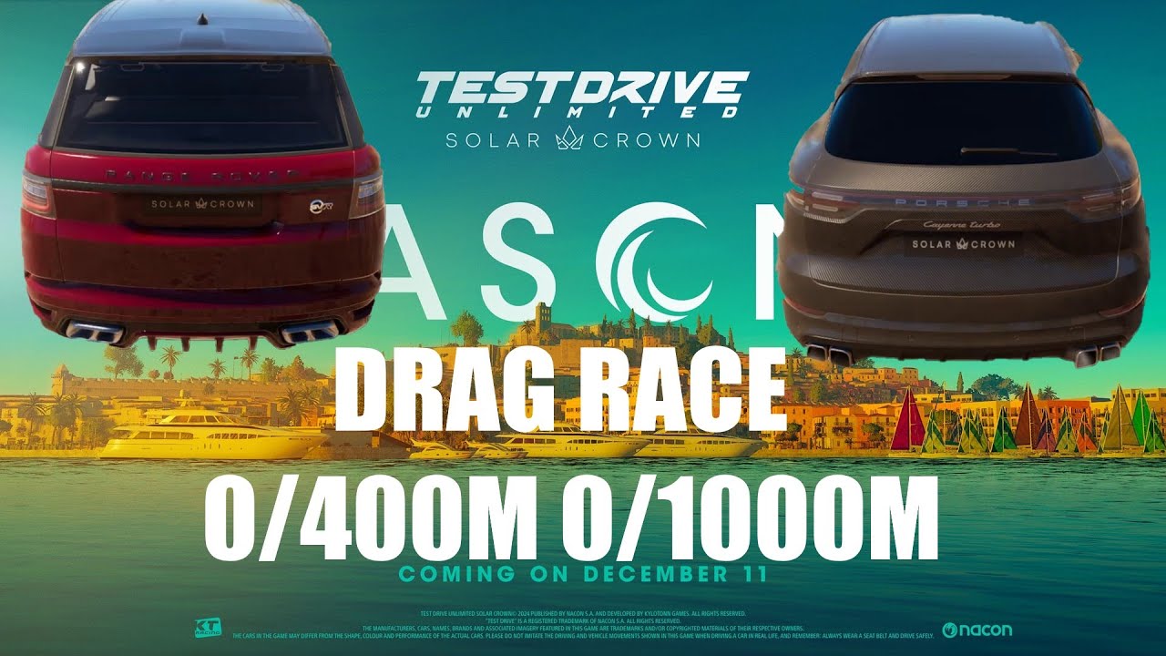 PORSCHE CAYENNE VS RANGE ROVER SVR DRAG RACE TEST DRIVE UNLIMITED SOLAR CROWN BEST CAR TDUSC IBIZA