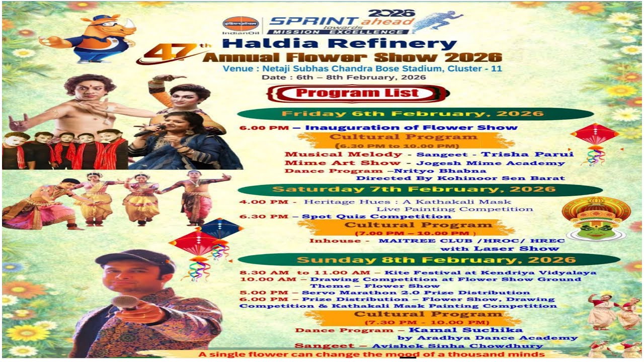 HALDIA REFINERY  47th ANNUAL FLOWER  Show 2026 (3rd day)