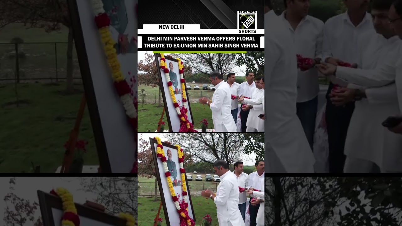 Delhi Min Parvesh Verma offers floral tributes to Ex-Union Minister Sahib Singh Verma
