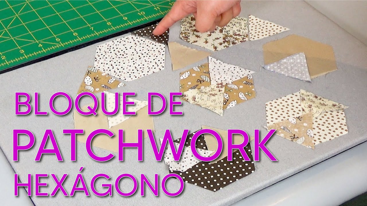 Bloque de Patchwork de hexágono con plantilla fácil