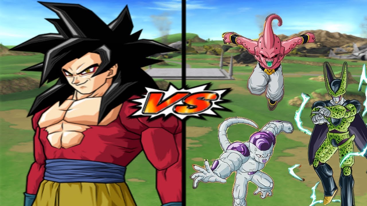 [TAS] DBZ BT3 Goku (GT) Vs Frieza, Cell, Kid Buu (Enhanced Red Potara) (Request Match) (Combo Video)