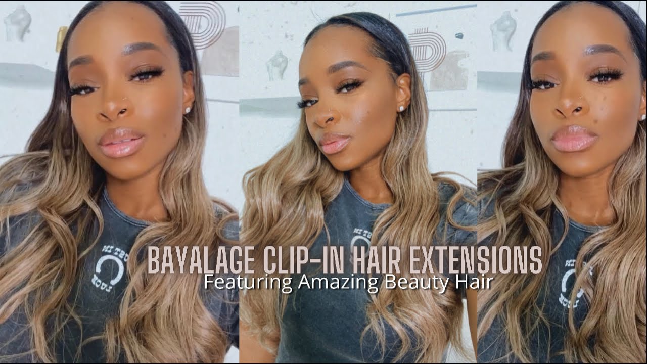 AMAZING BEAUTY HAIR | CLIP IN HAIR EXTENSIONS | BAYALAGE HAIR | HAIR TUTORIAL